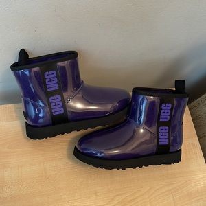 UGG Clear Mini Violet Night & Black Waterproof Lined Boots Size 6  - New
